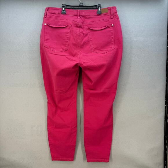 Judy Blue Jeans Women 18W Bright Pink Skinny Fit Summer Preppy Normcore - Picture 2 of 15